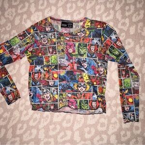 Cakeworthy Disney Avengers comic mesh top M